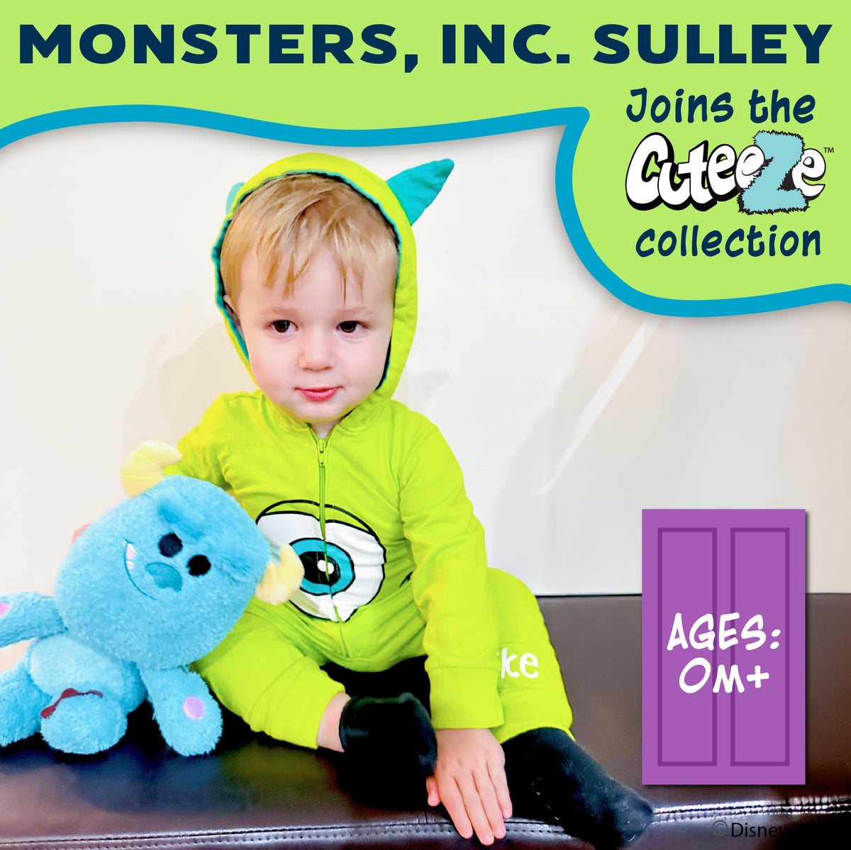 KIDS PREFERRED Sully Cuteeze with embroidery details for durable, charming character.