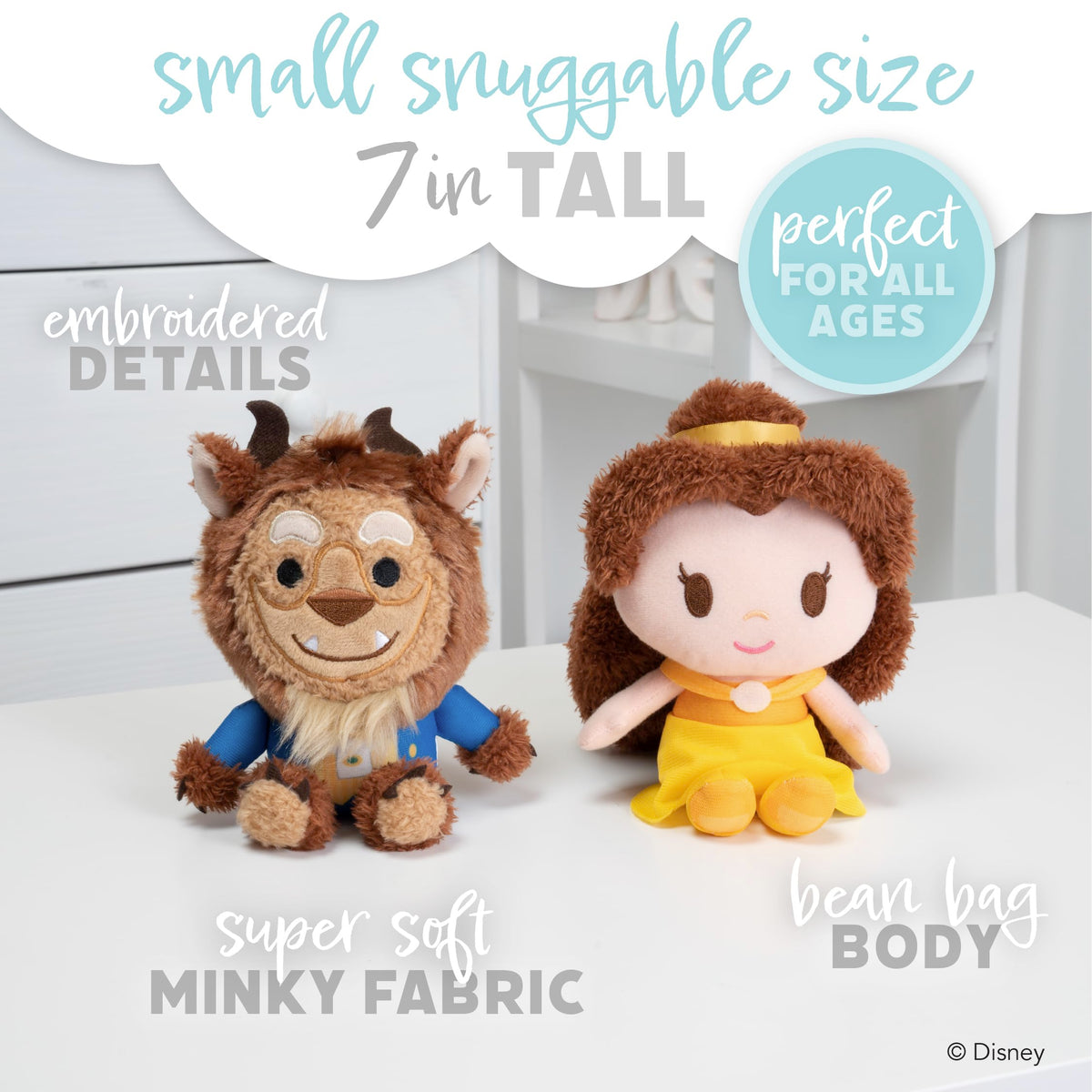 Kids Preferred Disney Beast Cuteeze plush 7 inches for on-the-go hugs