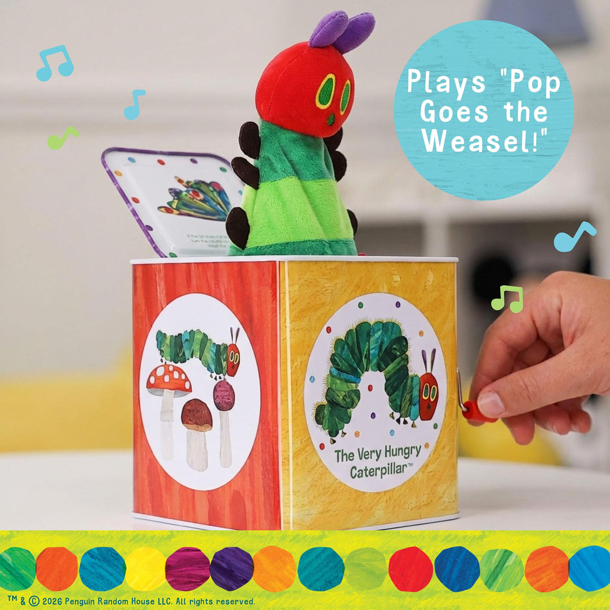 KIDS PREFERRED Durable metal box with plush pop-up figure for lasting play.
