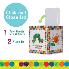 Kids Preferred durable metal base supports long-lasting play with plush caterpillar