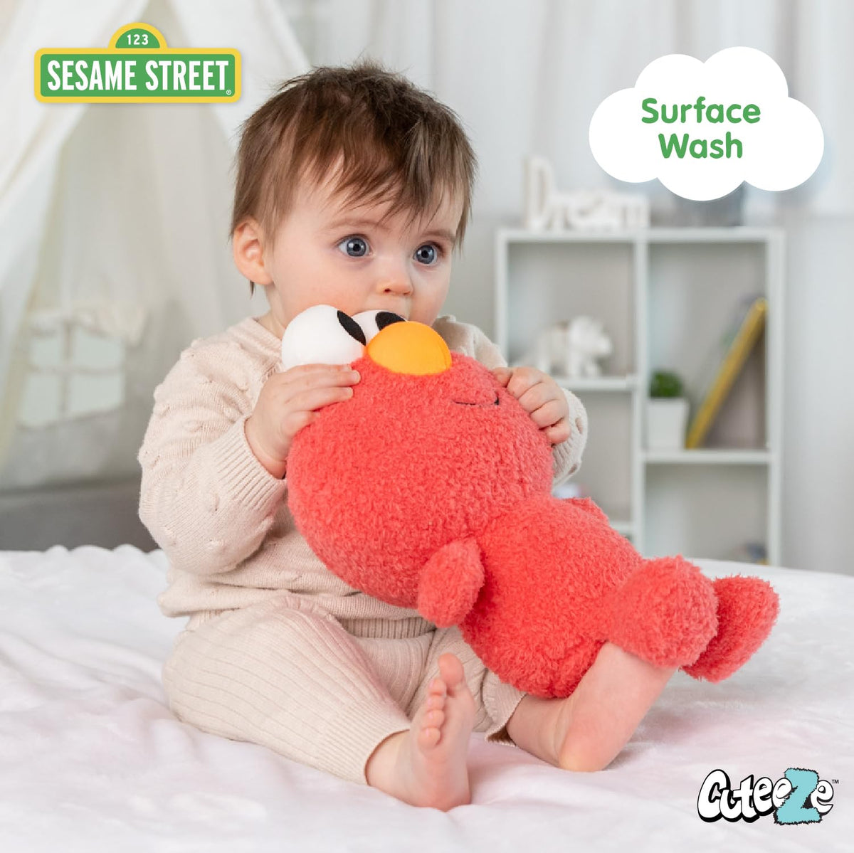 Kids Preferred Elmo plush with embroidered details for safe, durable play.
