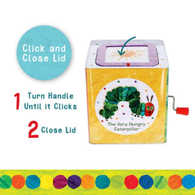 KIDS PREFERRED Bold Eric Carle artwork welcomes little ones to playtime.