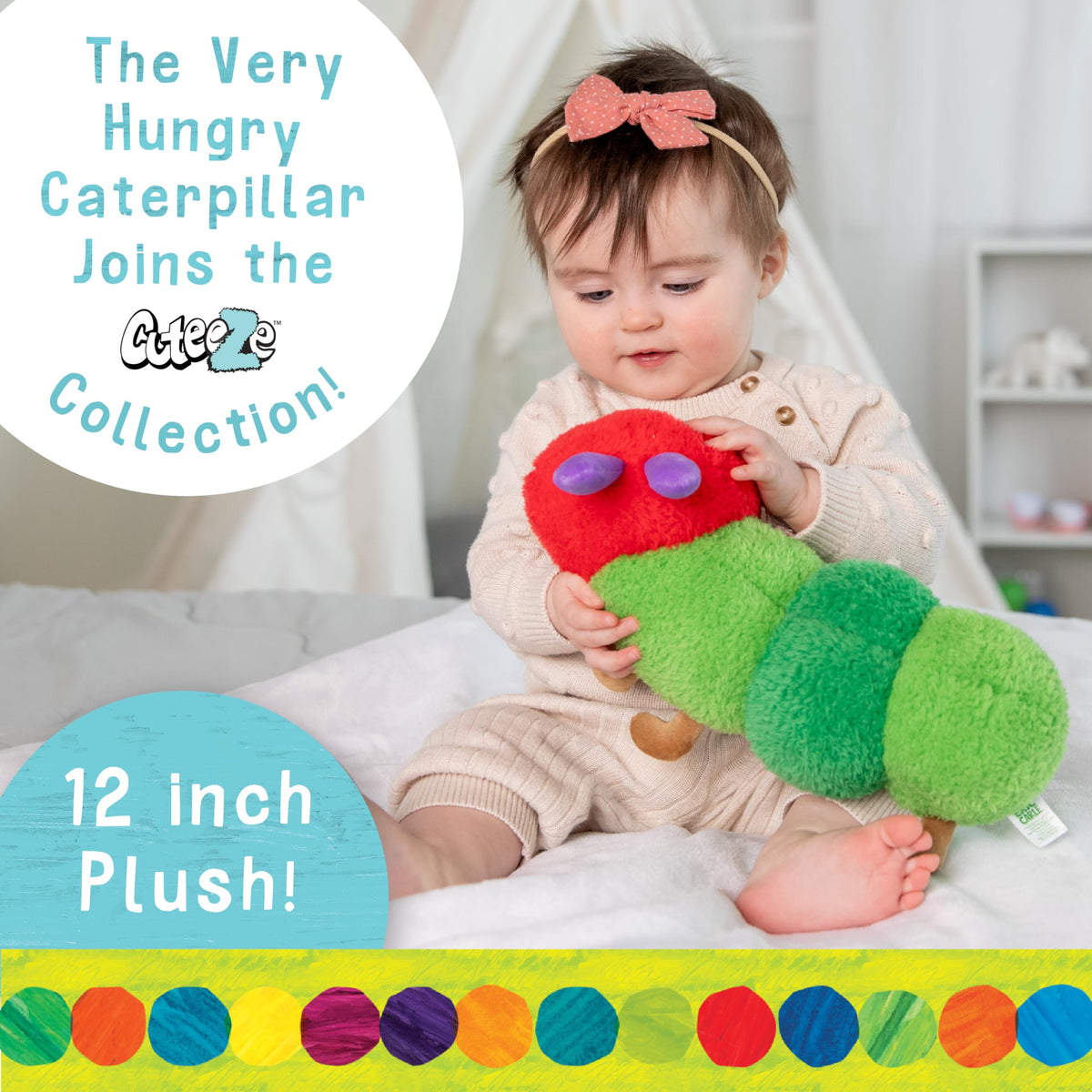 Eric Carle Cuteeze embroidered details close-up showing durable charm.