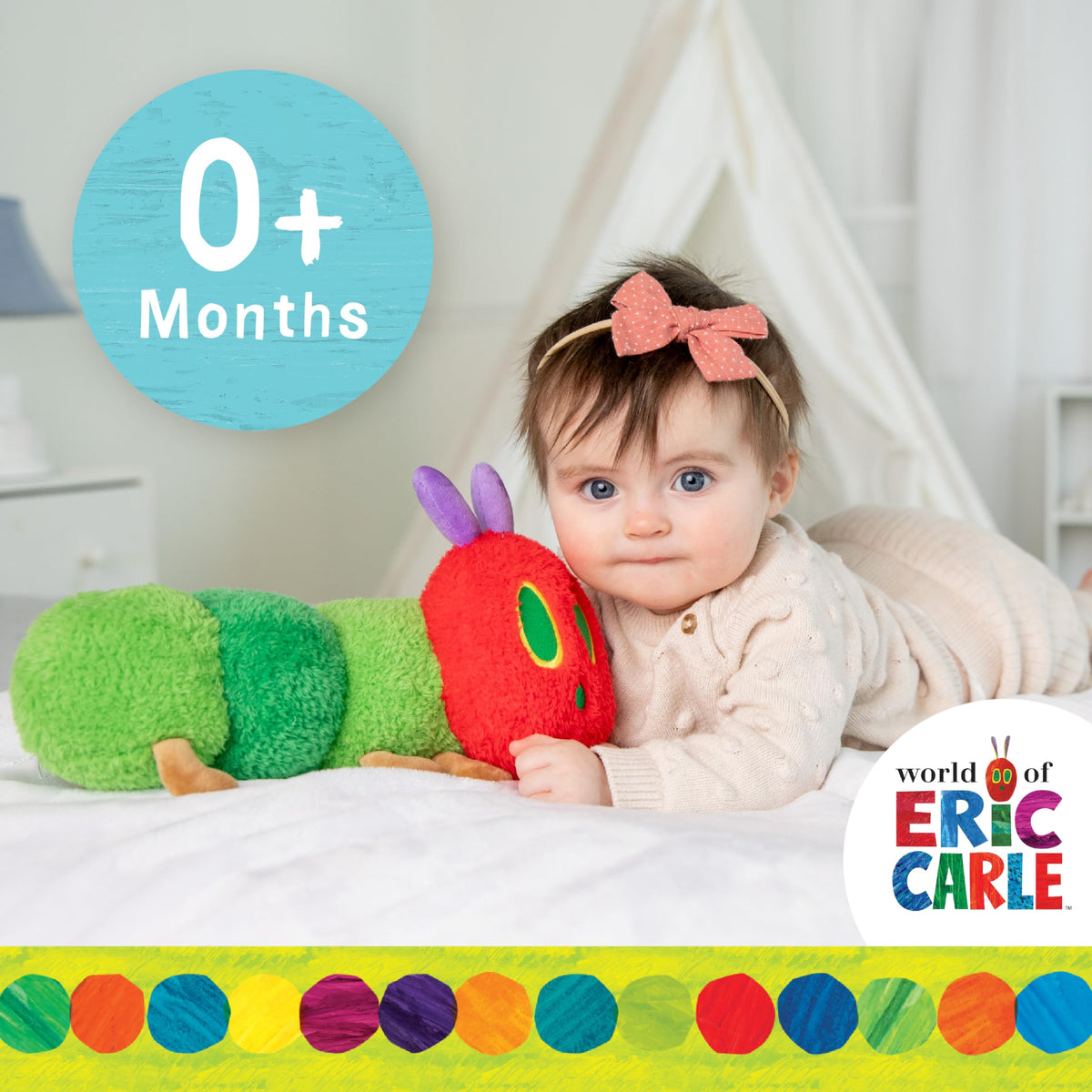 World of Eric Carle branding on Cuteeze plush for authentic character appeal.