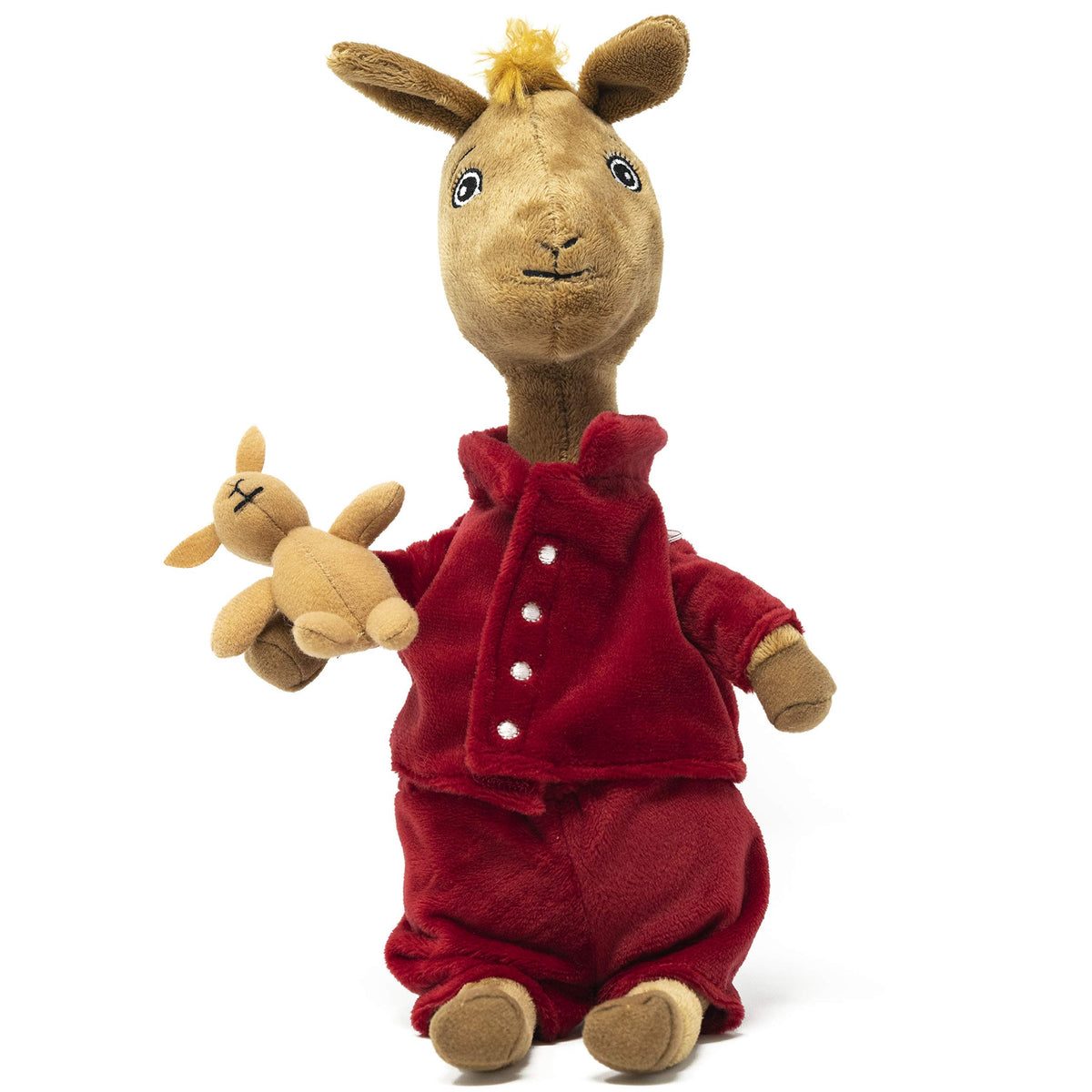 Kids Preferred Llama Red Pajama plush 13-inch front view for bedtime cuddles