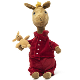 Kids Preferred Llama Red Pajama plush 13-inch front view for bedtime cuddles