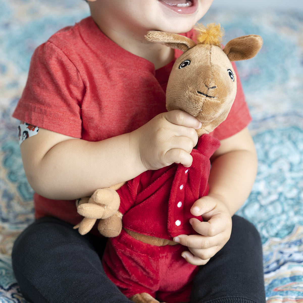 Kids Preferred Llama Red Pajama plush ready for car rides and travel snuggles