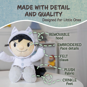 Kids Preferred Max plush removable hood for dress-up
