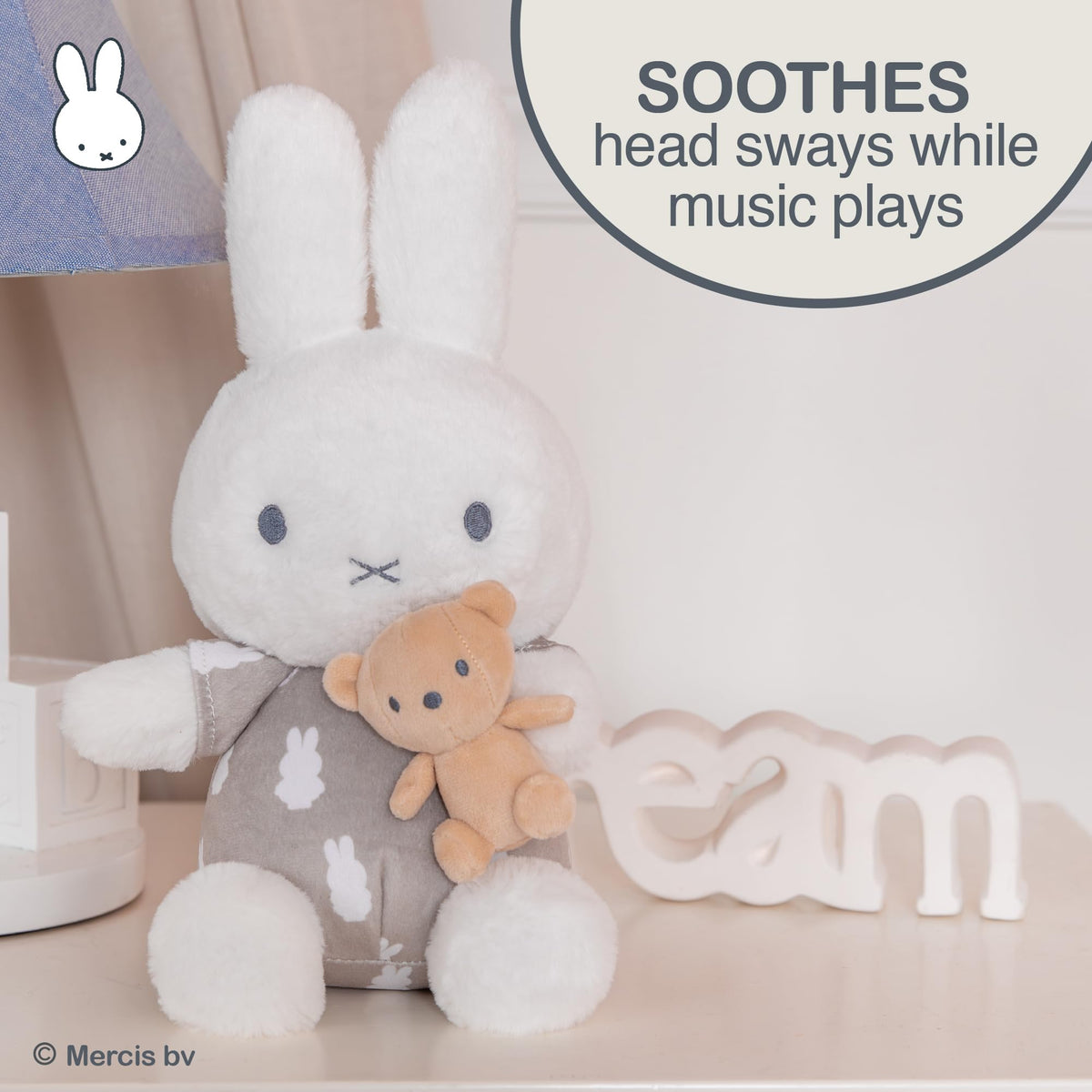Kids Preferred Miffy Baby Keywind Musical in neutral colors for modern nurseries.