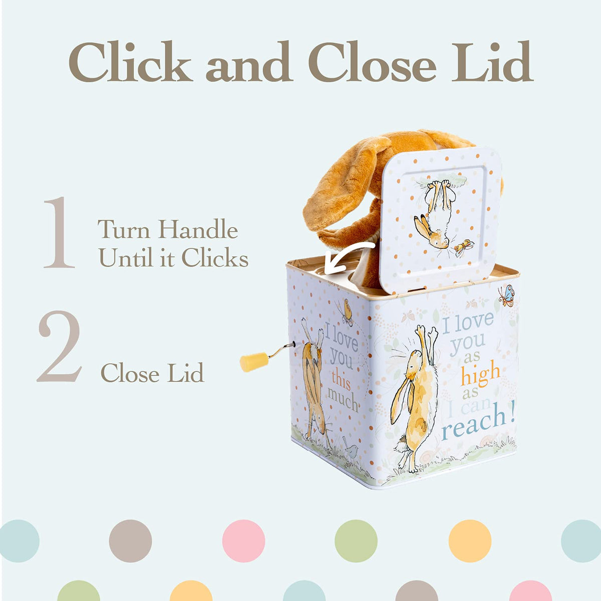 Kids Preferred Nutbrown Hare Jack-in-the-Box pop-up action with familiar song cue.