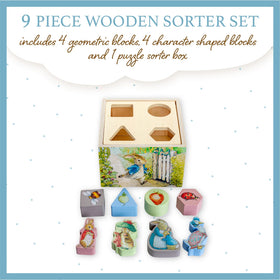KIDS PREFERRED Peter Rabbit geometric blocks help toddlers learn shapes in a playful way.