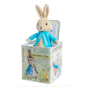 KIDS PREFERRED Peter Rabbit jack-in-the-box with colorful artwork for baby playtime.