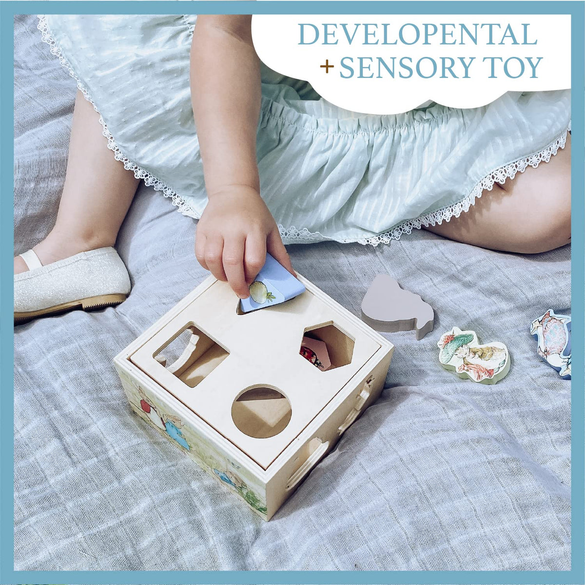 KIDS PREFERRED Peter Rabbit pieces in multicolor support sensory-rich play.