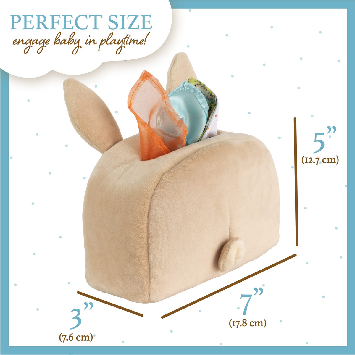 Peter Rabbit satin tissues; smooth colors for cozy, soothing playtime