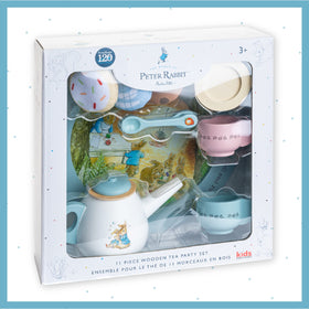 Peter Rabbit plush treats included for cozy pretend snacks