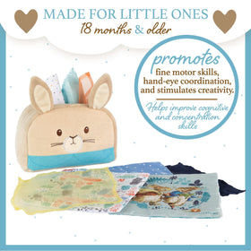 Peter Rabbit tissue box travel-friendly design; keeps children entertained on trips