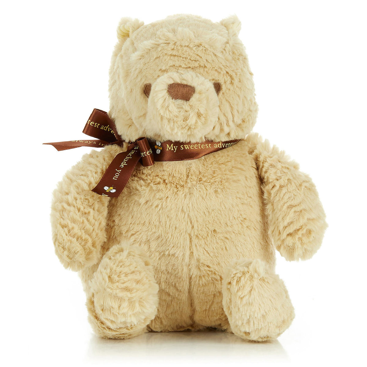 Kids Preferred Winnie the Pooh plush front view showing cuddly, comforting hug for nap time