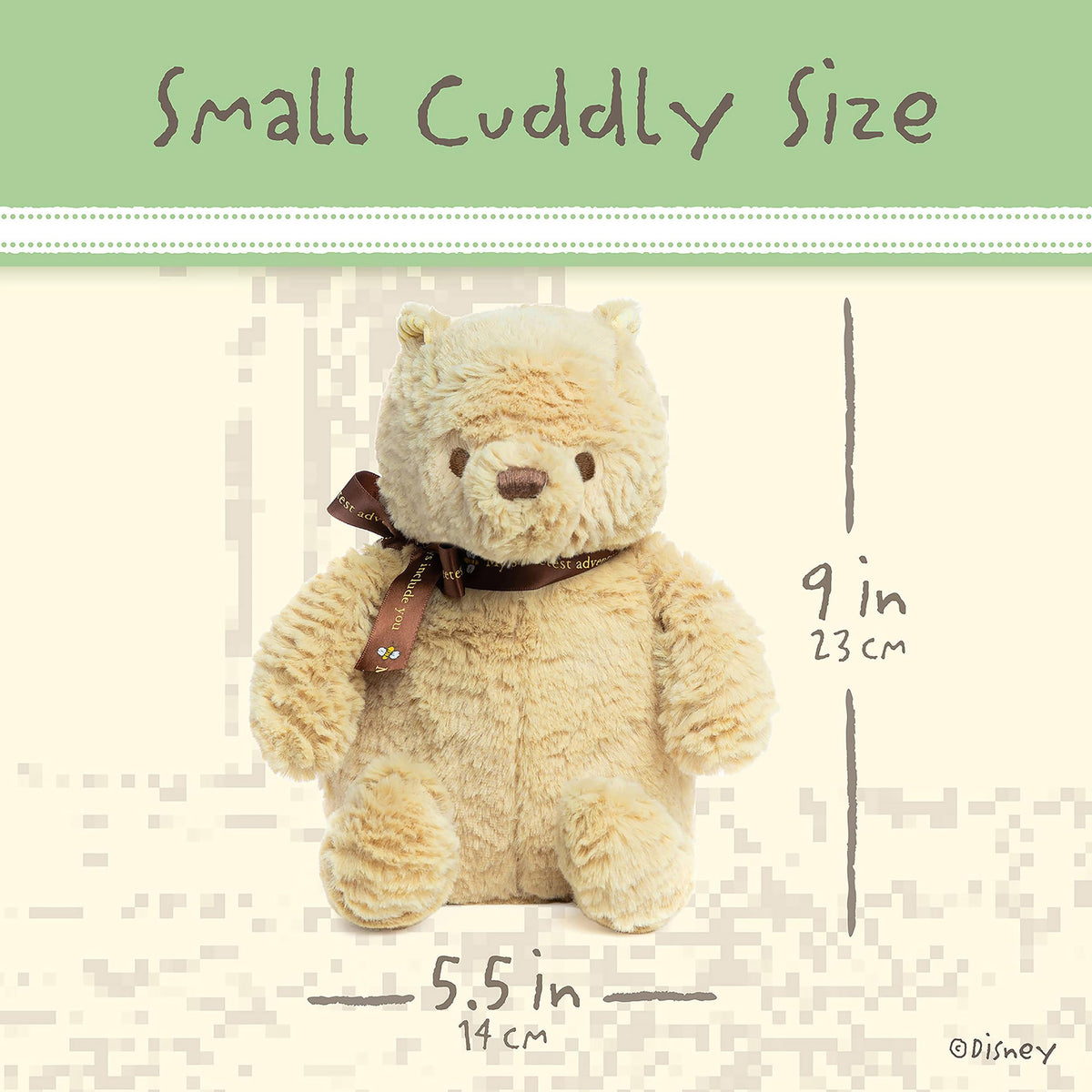 Kids Preferred Winnie the Pooh plush soft fabric close-up emphasizes gentle materials