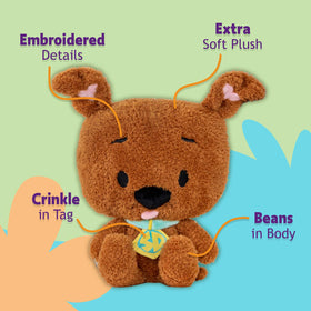 Kids Preferred Scooby-Doo Cuteeze plush with beans for comforting weight