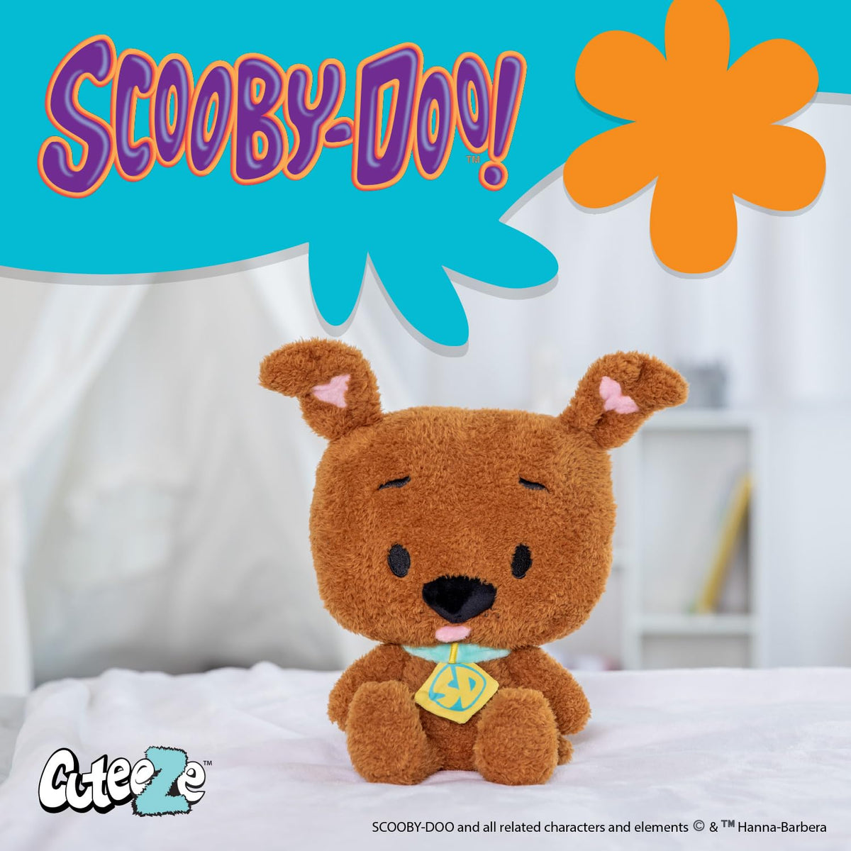 Kids Preferred Scooby-Doo Cuteeze plush with embroidered details for faithful character look