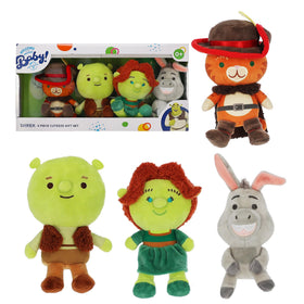 Kids Preferred Shrek Cuteeze 6-inch plushes set for cuddly play.