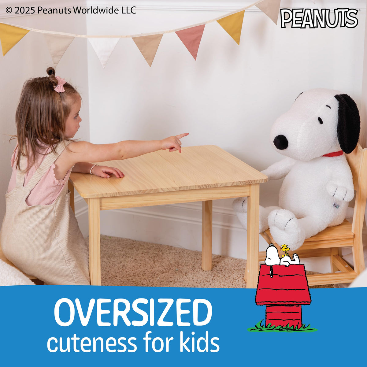 Ideal gift Snoopy Cuteeze plush for birthdays or baby showers, safe for ages 12 months and up.