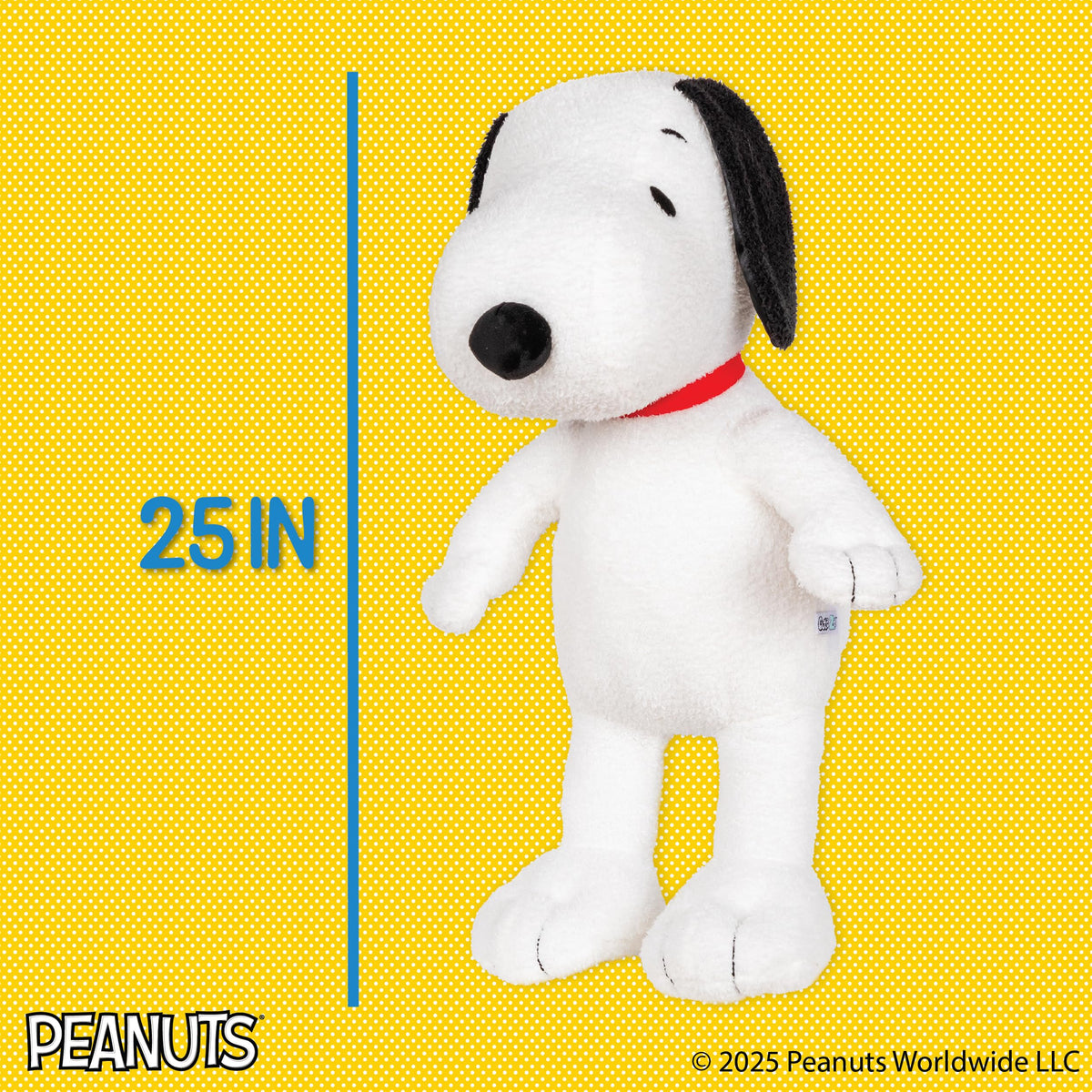 Oversized 25-inch Snoopy Cuteeze plush offers a warm, huggable companion for kids.
