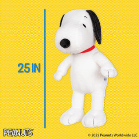 Oversized 25-inch Snoopy Cuteeze plush offers a warm, huggable companion for kids.