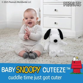 Kids Preferred Snoopy plush with embroidered features for comforting hugs.