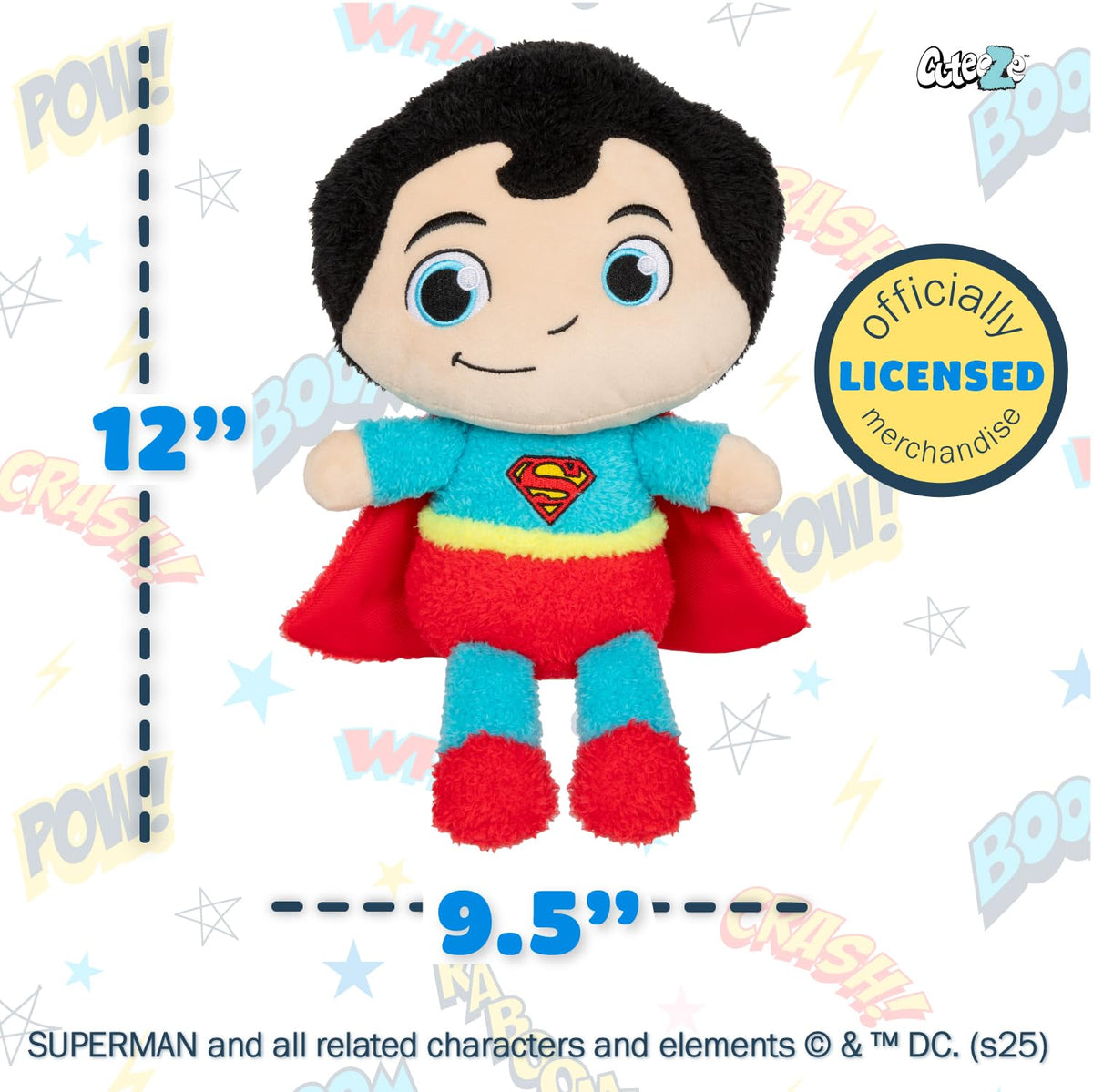 Superman Cuteeze bean belly offers satisfying squeezes during quiet time.