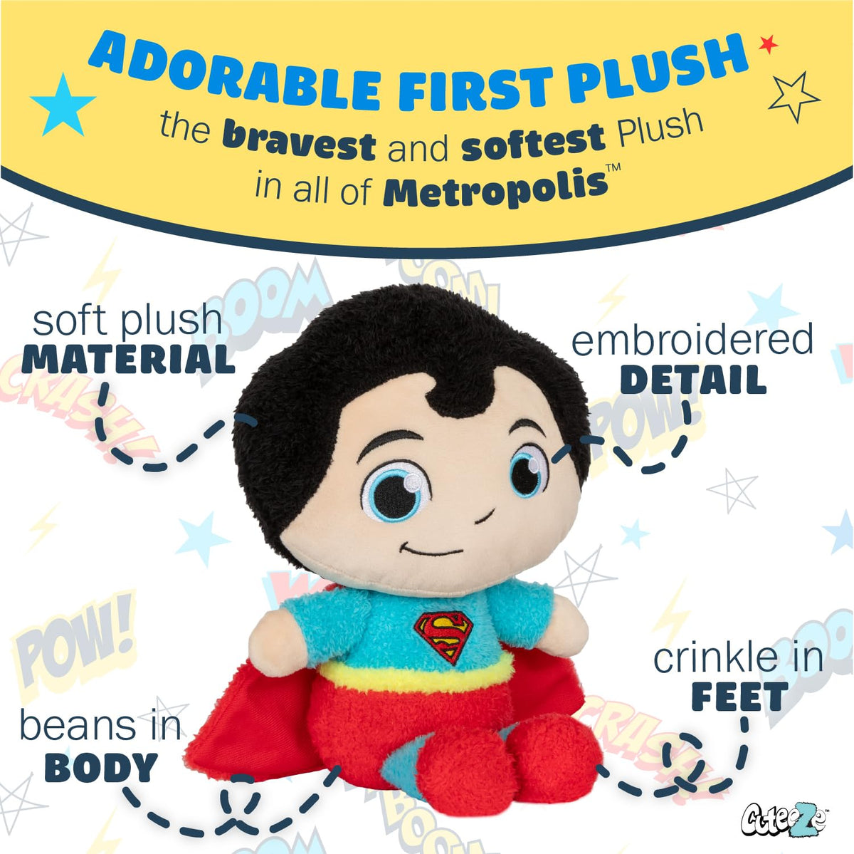 Soft plush fabric provides durable hugs for everyday adventures.