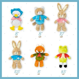 KIDS PREFERRED Tom Kitten 9-inch plush, versatile toy for pretend adventures and quiet cuddles.