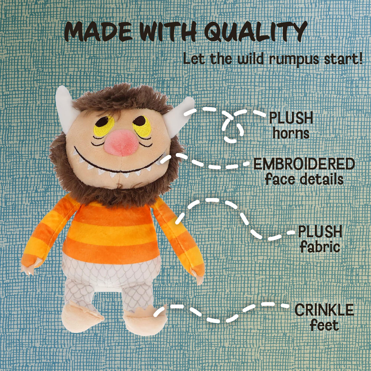 Kids Preferred Tzippy plush with crinkle feet for sensory fun