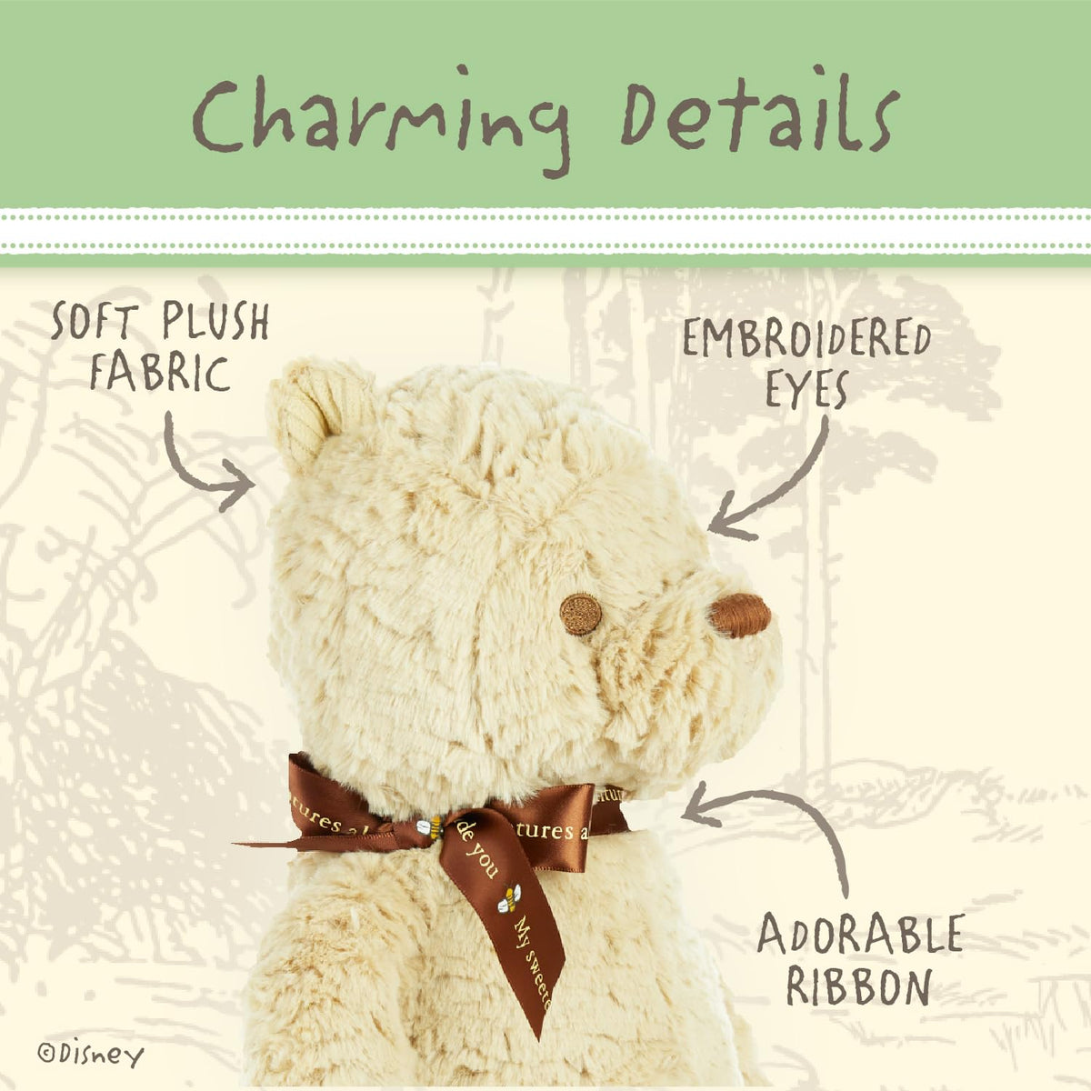 Pooh plush resting as bedroom decor invites cozy, imaginative play spaces.