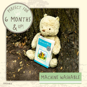 Kids Preferred Pooh plush with ribbon detail adds sweet keepsake charm.