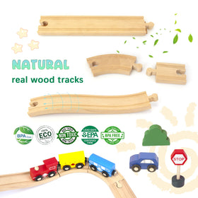 Kids Toyland engine and passenger car for colorful pretend journeys