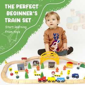 Kids Toyland storage box keeps the train set organized after play