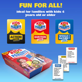Kids VS Parents gift-ready box card perfect for holidays and birthdays.