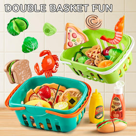 Kidsciety 85pc pretend meat play food aids slicing practice and coordination.