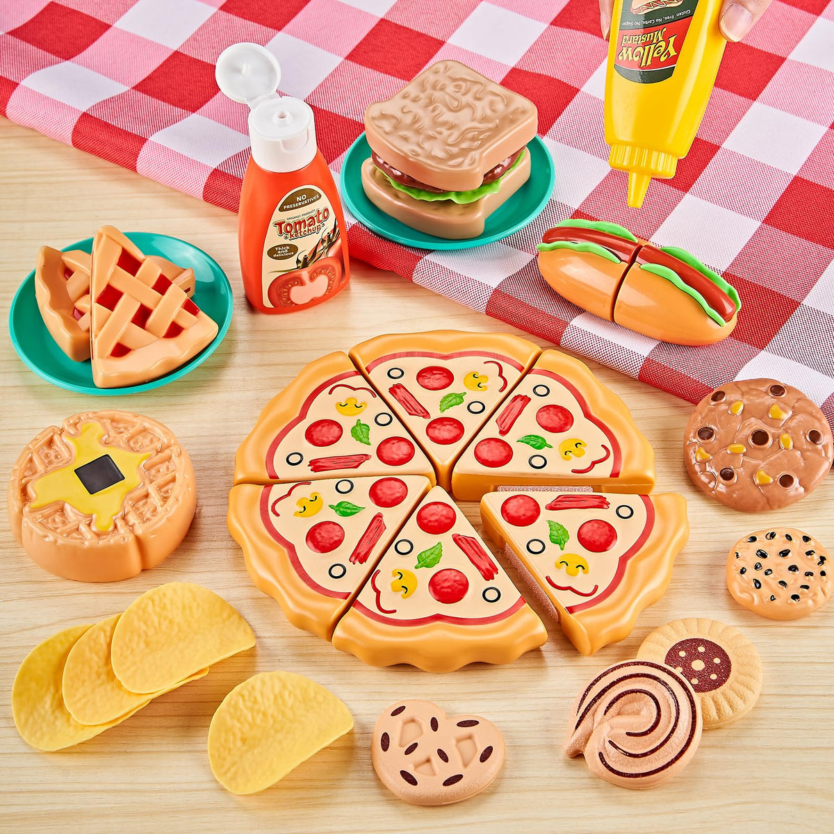 Kidsciety 85pc pretend vegetable play food promotes role-play and coordination.