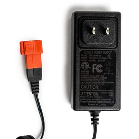 KidsEnergy ride-on toy battery setup with 24V charger ready to use.
