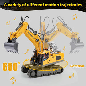 KidsFaves excavator with two 1200mAh batteries extends play sessions.
