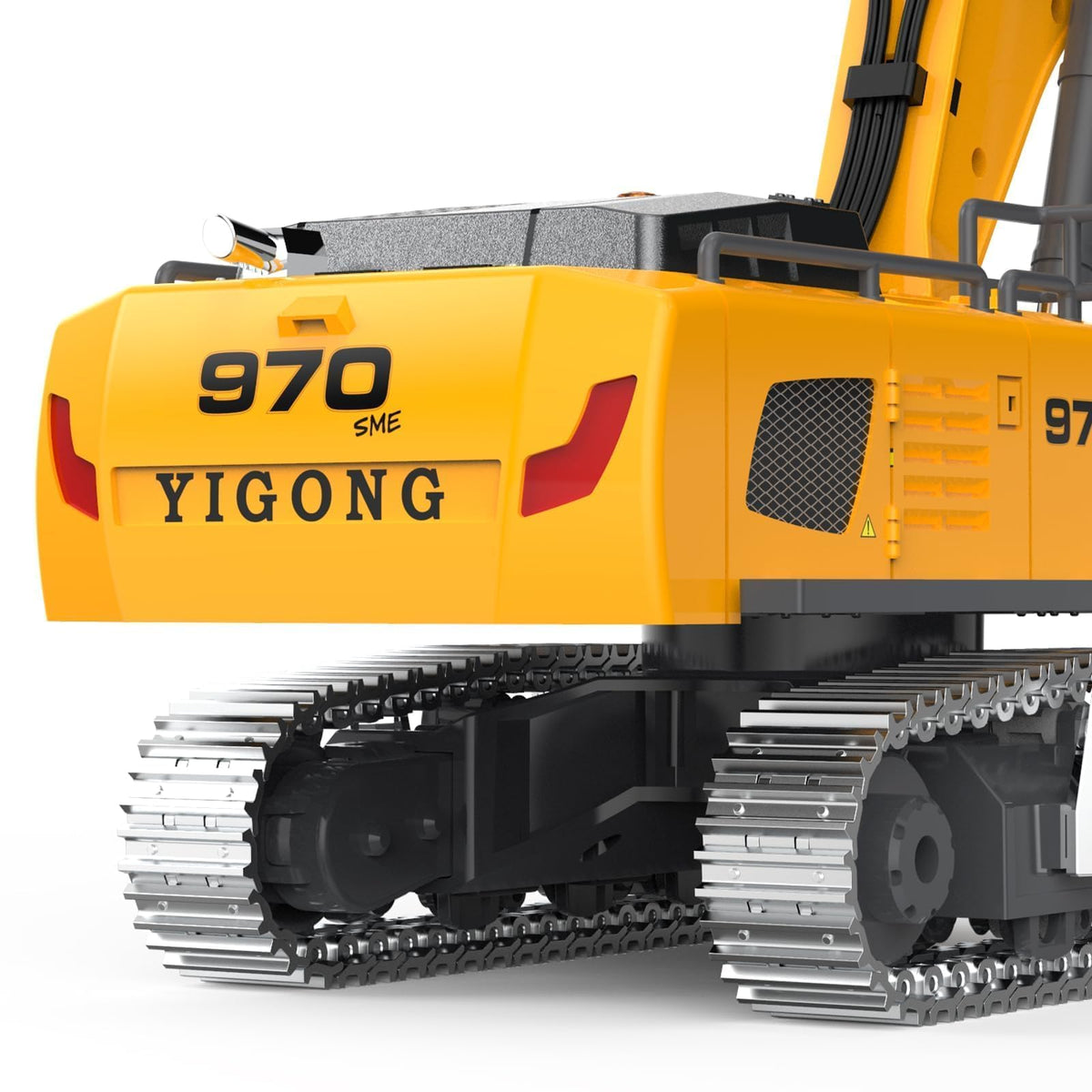 KidsFaves Pro-Grade RC Excavator engine-module-detail adds authentic realism for enthusiasts.