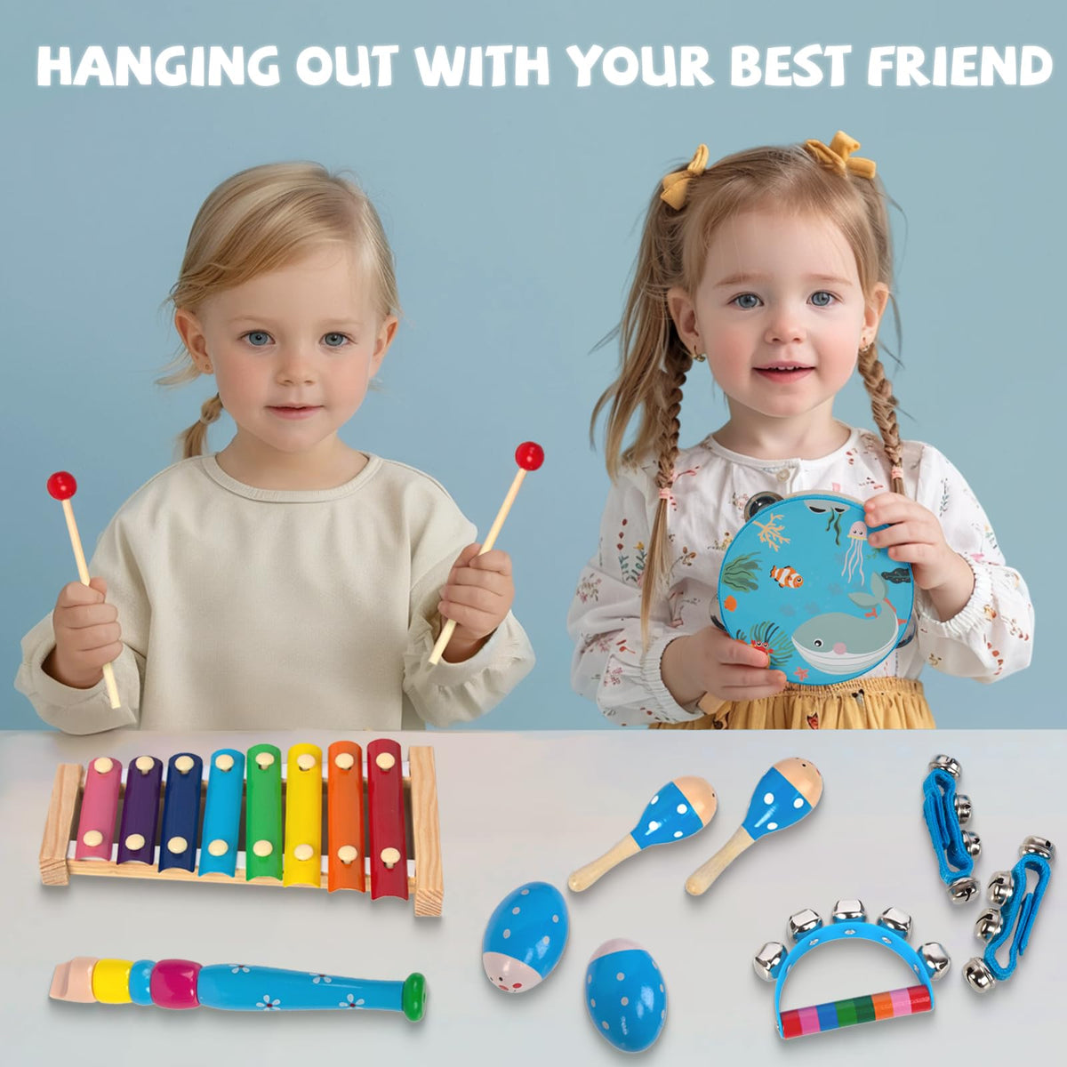 KIDS TOYLAND Montessori-inspired toy supporting sight, hearing, touch.