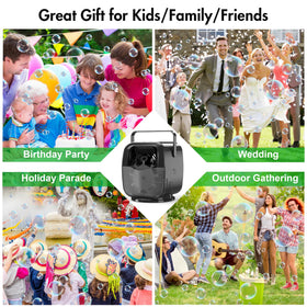 KIDWILL bubble machine suits indoor and outdoor fun for all ages
