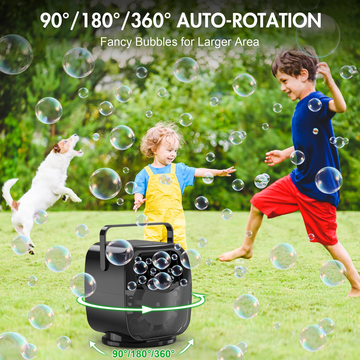 KIDWILL bubble machine three speeds enable gentle to energetic bubbles