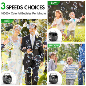 KIDWILL bubble machine 5000mAh battery powers long runtime via USB-C recharge