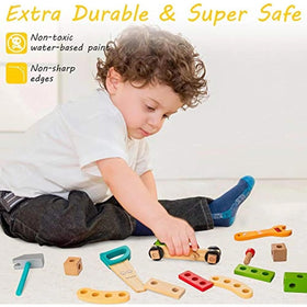 KidWILL wooden ruler, supports early measurement play and shape recognition.