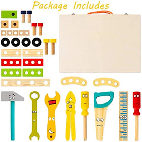 KidWILL wooden saw, non-sharp pretend tool for creative construction play.