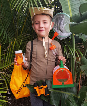 Kidz@Play magnifying glass for close-up insect study during backyard explorations.